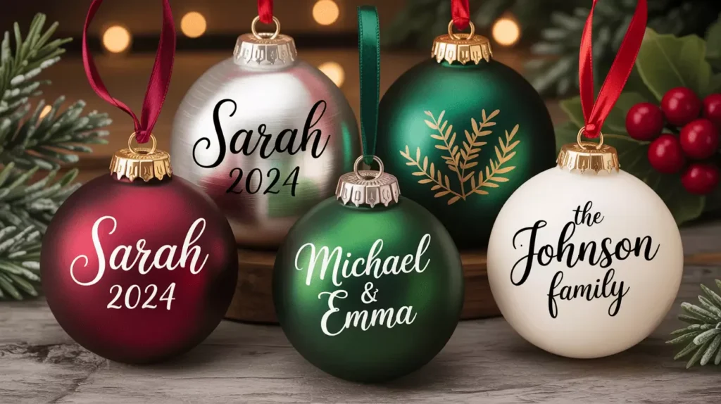 Name and Date Ornaments