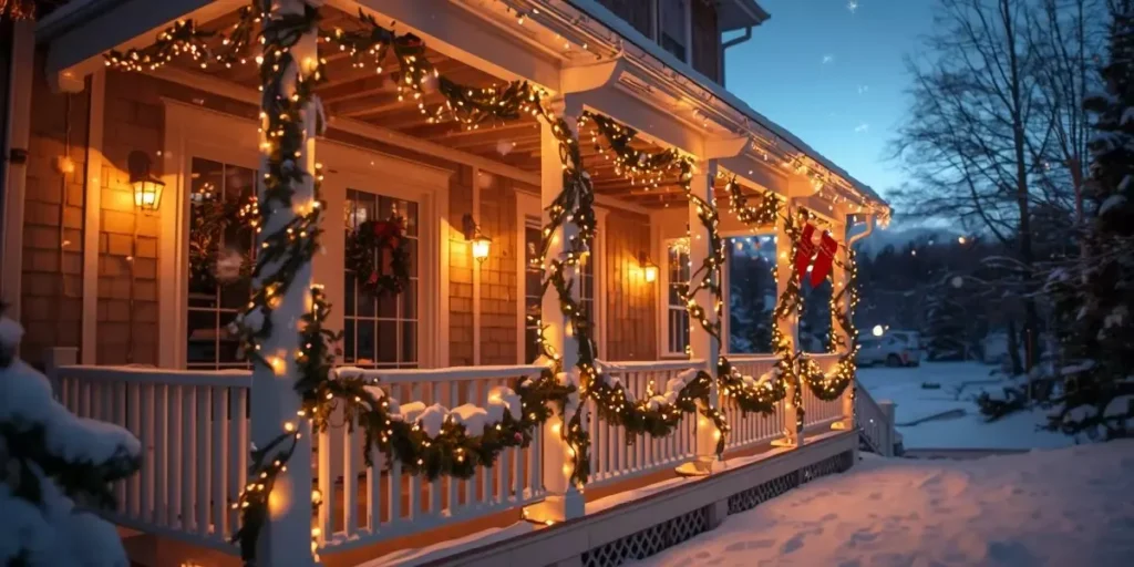 Porch and balcony Christmas Lights